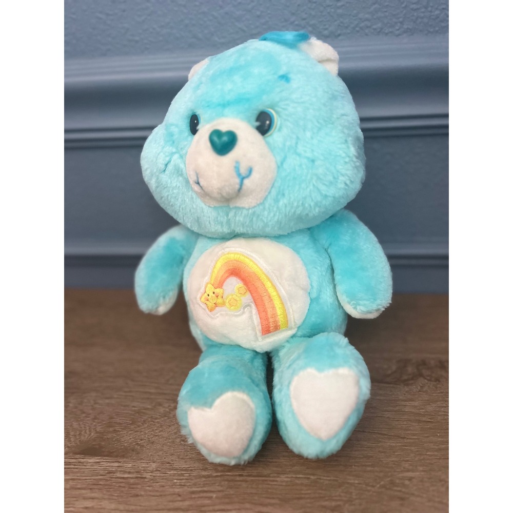 Care Bears Bashful Heart Bear Plush Light Blue Rainbow Star 10 inch‎ Stuffed Toy
